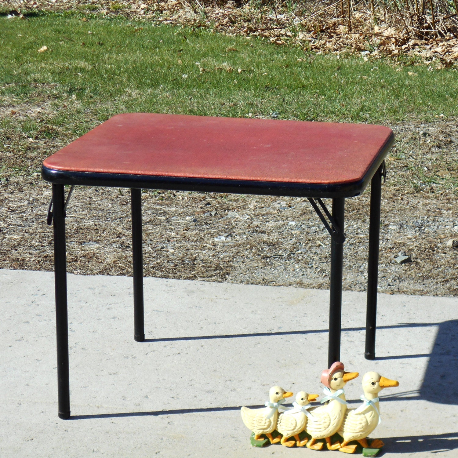 Child's Folding Table Vintage Samsonite Little Card