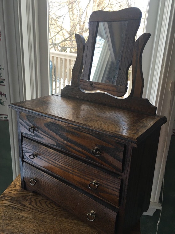 Salesman Sample Antique Dresser and Mirror Converse