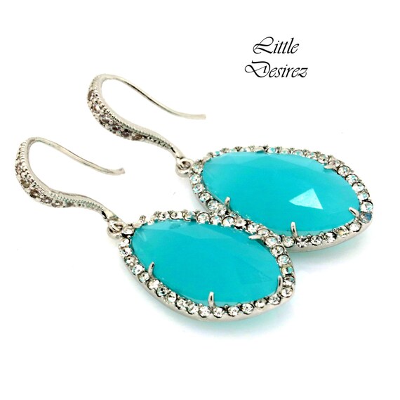 Mint Earrings Mint Green Earrings Teal Green Earrings Green