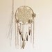 Boho dream catcher, wall hanging, large, neutral, blue, bedroom decoration, dreamcatcher, handmade, attrape rêves, crochet doily, unique