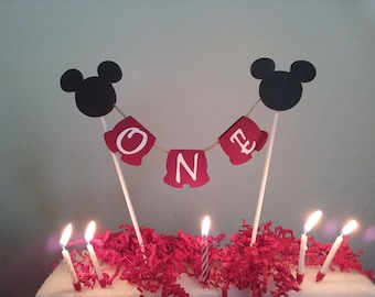 Mickey Birthday- Mickey Mouse Birthday Topper Set- Mickey First Birthday- Mickey Mouse 2nd birthday
