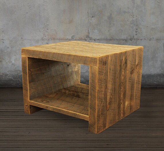Reclaimed Wood Side Table