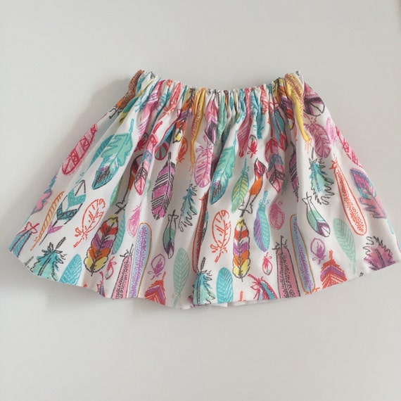 Bright feather Baby Skirt...bright feather Toddler Skirt...