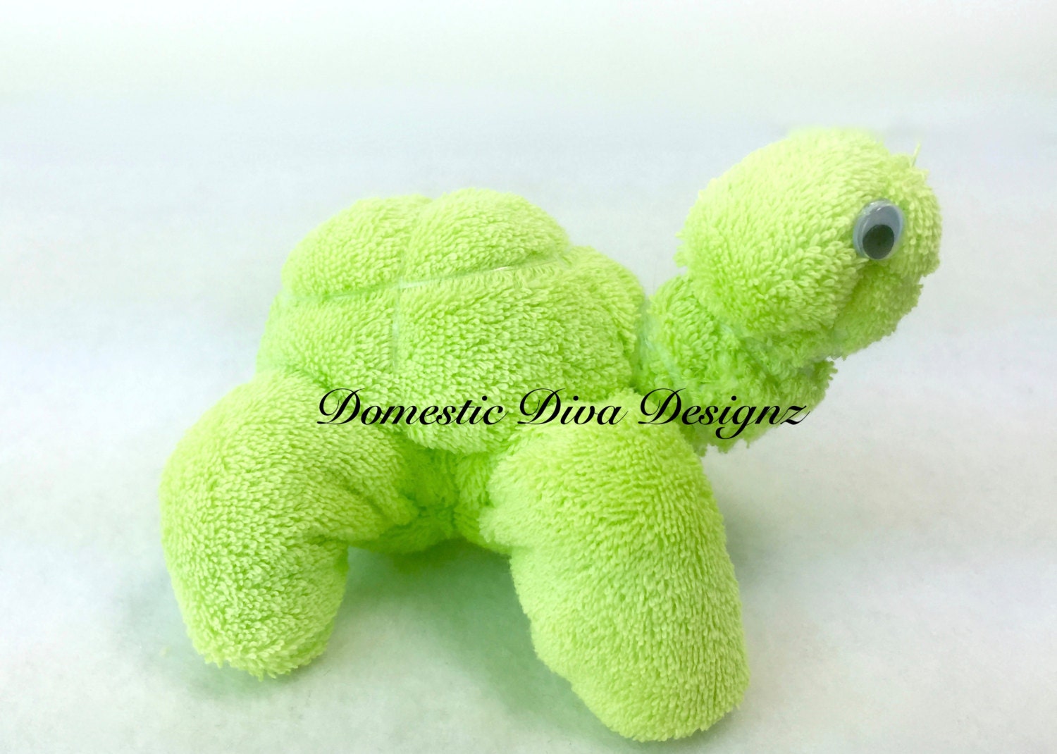 Washcloth Turtle Favor Baby Diaper Cake Washcloth Green