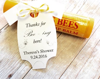 MINI Thanks for Being Here Gift Tags ~ Baby Onesie Gift Tags ~ Baby Shower Party Favors ~ 10 tags ~ 2" ~ Multiple Colors to Choose