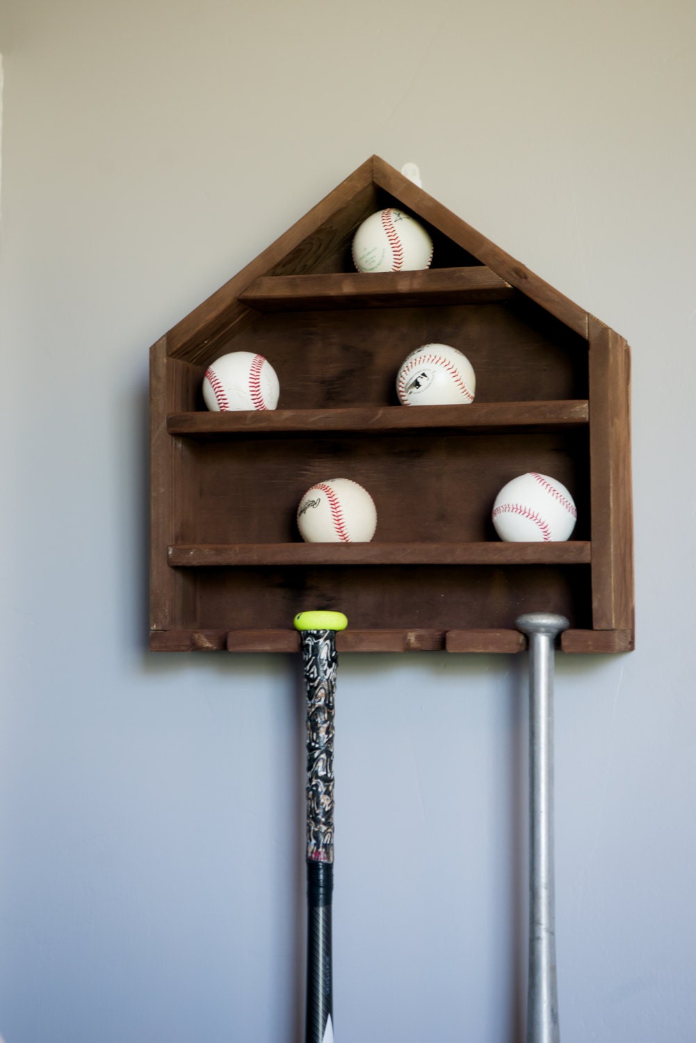 Baseball Holder Baseball Shelf Wood Shelf Home Plate Shelf