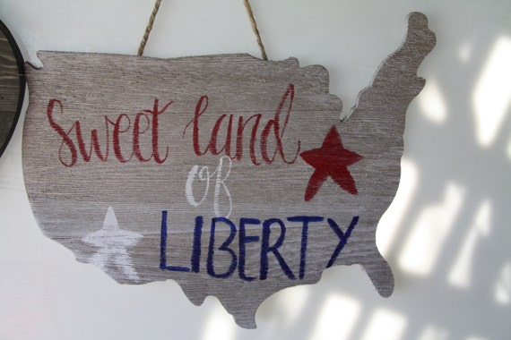 Download Sweet Land of Liberty by HoneyBeesWoodSigns on Etsy