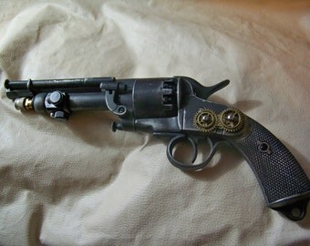 Steampunk 1860 Confederate Le Mat Black Powder Revolver Replica