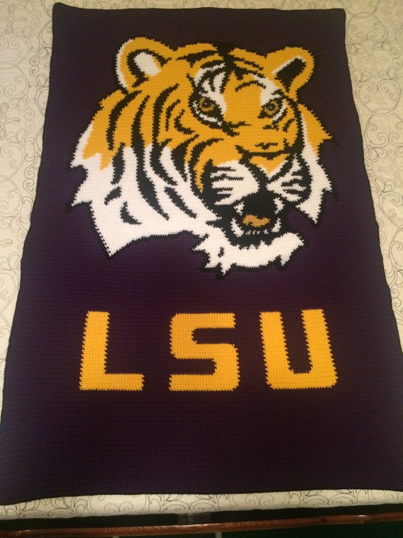 LSU Tigers Crochet Blanket