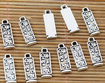 48pcs Tibetan silver rectangle design charms EF1871