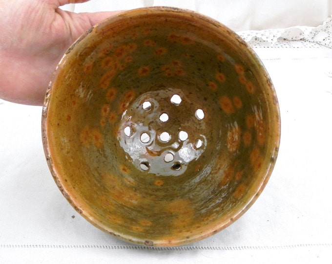 Antique Rustic French Hand Made Salt Glazed Terracotta Cheese Strainer /Mold / Berry Bowl / Colander / Strainer, French Country, Retro Rural Antique Rustic French Hand Made Salt Glazed Terracotta Cheese Strainer /Mold / Berry Bowl / Colander / Strainer, French Country, Retro Rural