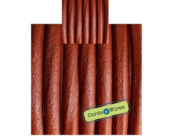 CW06204 - Brick - 0.40 meters x 6mm Round Leather Cord