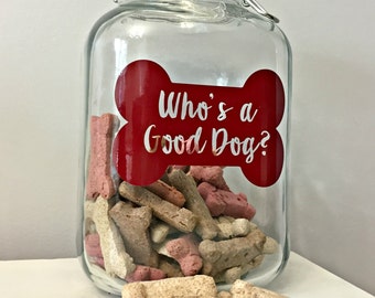 Glass Dog treat Jar - WJ-7