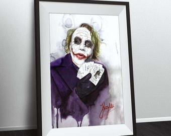 Joker - The Dark Knight - Heath ledger joker - batman - fine art print