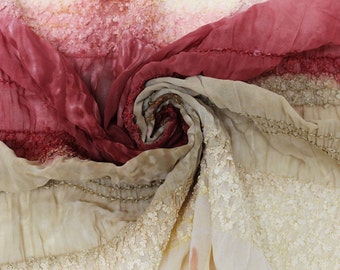 Natural D Chiffon Stretch Sequin Fabric by the yard Style 8069