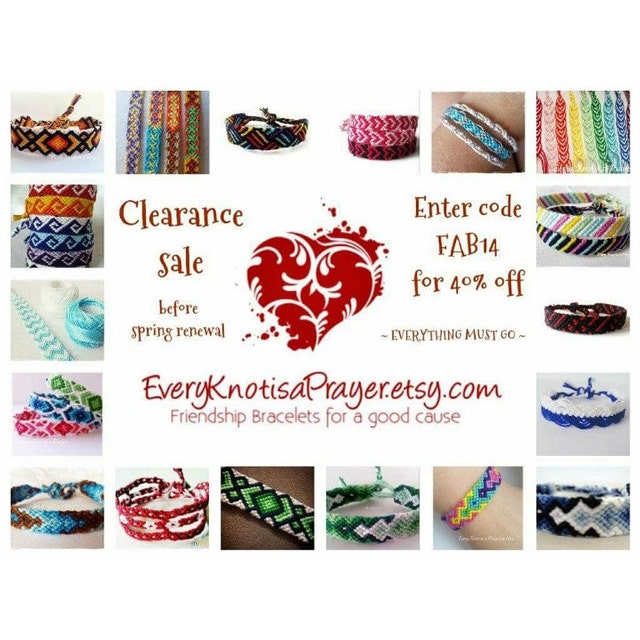Friendship Bracelets knotted for a Cause by EveryKnotIsAPrayer