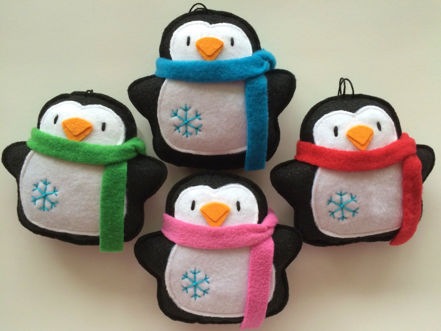 Fleece Belly Felt PenguinsPenguin OrnamentsChristmas