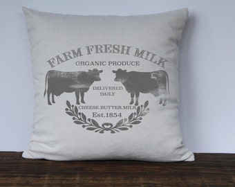 Farmhouse Pillow Cover, Custom Pillow Covers, Decorative Pillow Cover, Custom Pillow Cases, Couch Pillow Cover - GRAY