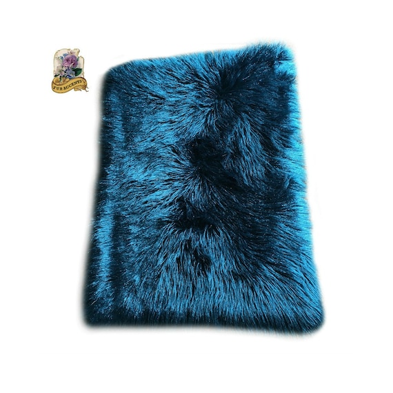 Sale Soft Faux Fur Area Rug Teal Shaggy Shag Fake by FurAccents