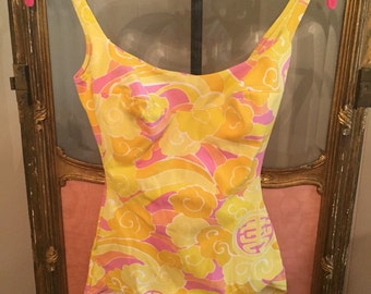 60s psychedelic bathing suit