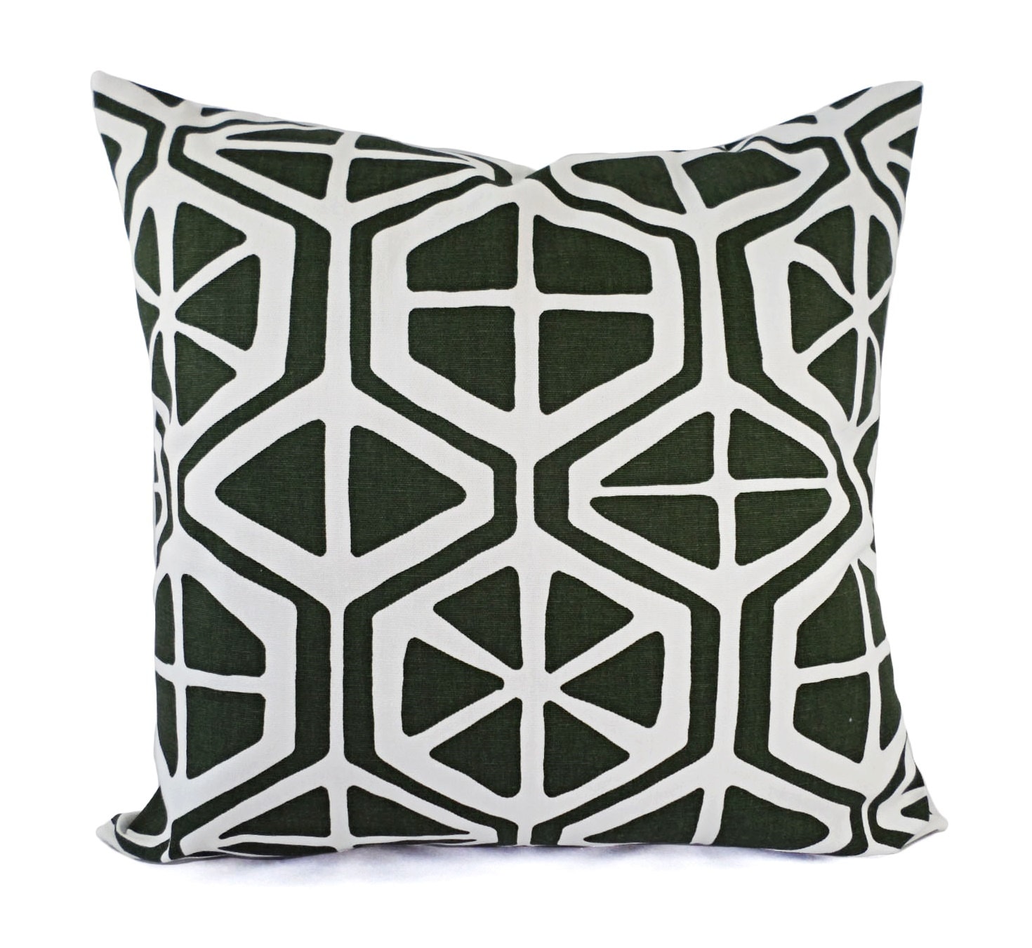 CLEARANCE One Green Decorative Pillow Cover Forest Green and