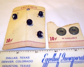 6 vintage Exclusive buttons 4 with rhinestones