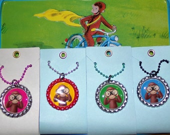 Curious George Monkey Binocular Ball Chain Colorful Necklaces