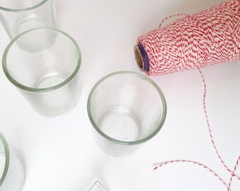 6 x GLASS Votive Candle Holders