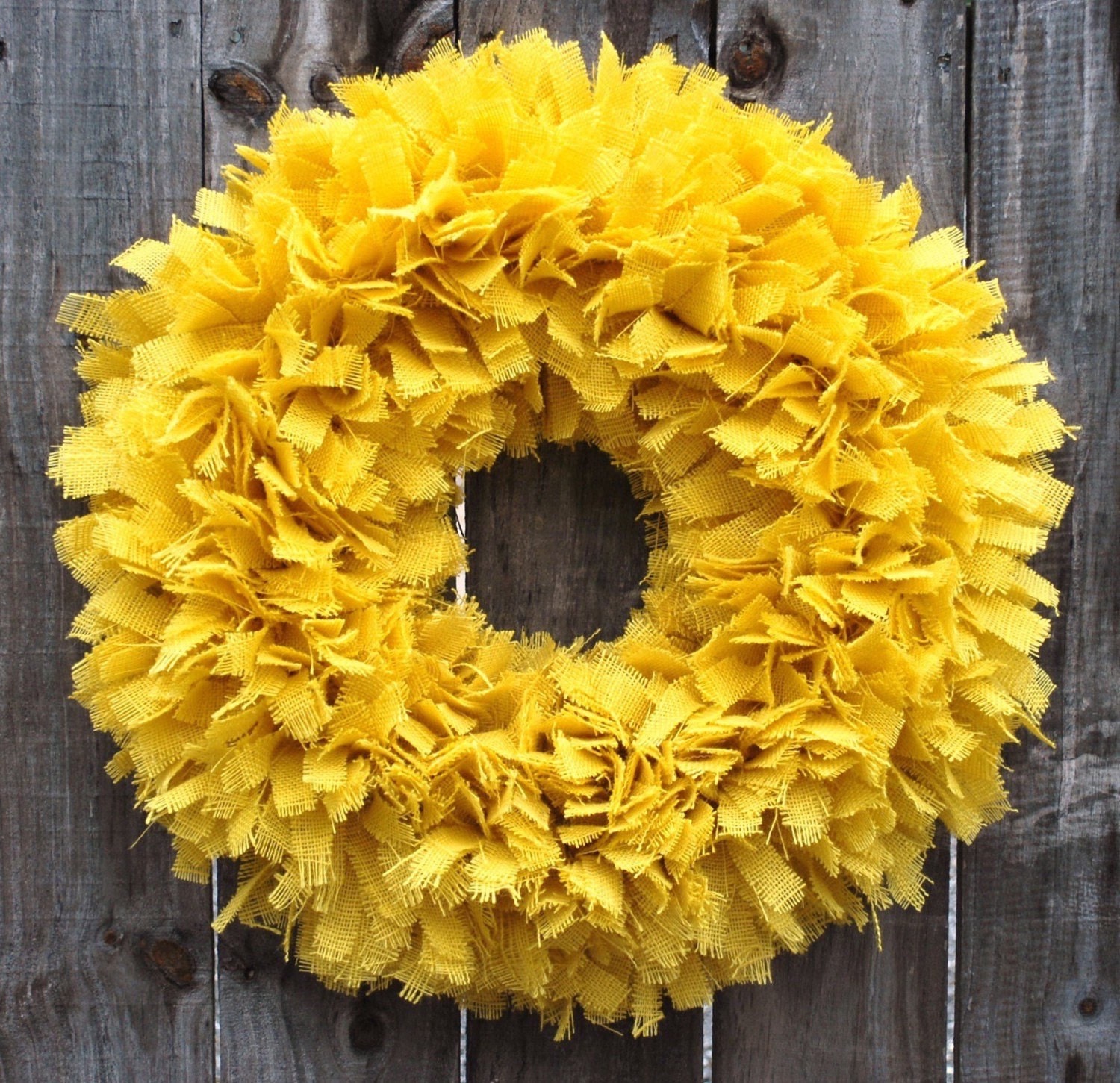 Yellow Summer Burlap Wreath Summer Wreath Mother's by FairyMojo