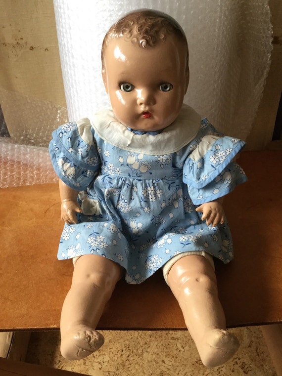 Antique Horsman 1940-45 Composition Baby Doll by OldBeaverAntiques