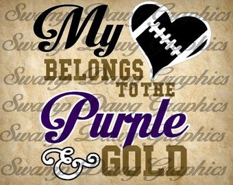 LSU svg, purple and gold svg, silhouette, cricut, decal, vinyl, purple and gold cut file, lsu cut file, lsu svg, sports svg, football svg