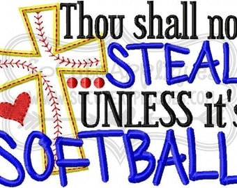 thou shalt not steal softball shirt