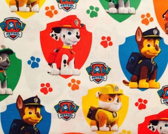 Travel Pillow Case / Child Pillow Case / Standard Pillow Case / Paw Patrol / White / Paw Patrol Fabric
