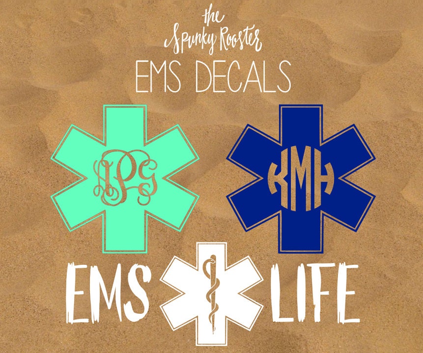 Personalized EMS Decals by TheSpunkyRooster on Etsy