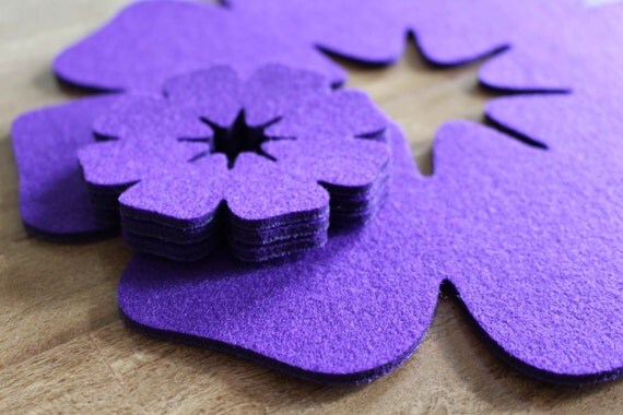 Placemats Flowers Felt Table Mats Set of 4 Handmade Ireland