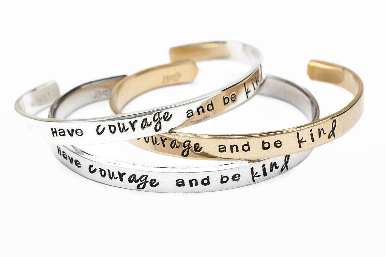 Have Courage and Be Kind Bracelet, Inspiration Bracelet, Inspiration Jewelry, Graduation Gift, Gift for Girl, Gift for Teen, Affirmation