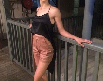 Machere Couture - Midnight Mist - Navy Cropped Singlet Top