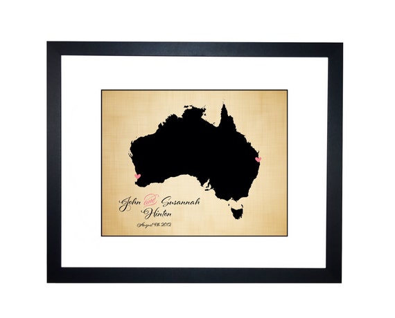 anniversary gift idea - personalized wedding map - travel map - gift ...
