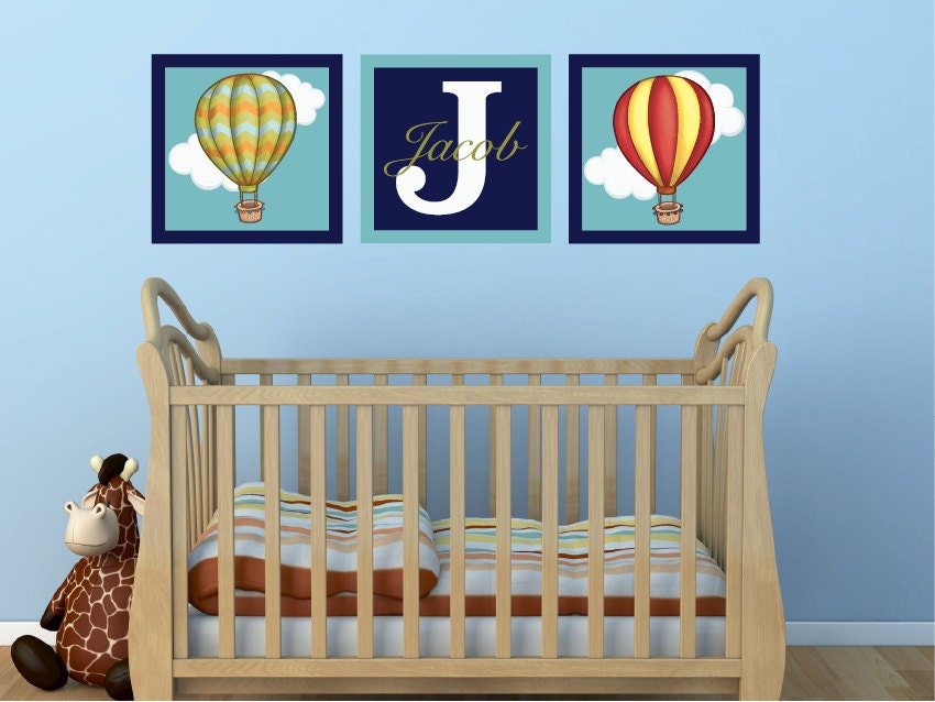 Monogram Wall Decal Nursery Monogram Baby Monogram Baby