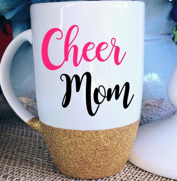 Cheer Mom Coffee Mug Glitter Mug Statement Mug Gift for Cheer