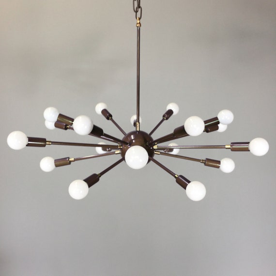Chocolate Large Sputnik Chandelier Lighting by DuttonBrown on Etsy