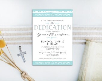 INSTANT DOWNLOAD dedication invitation / baby dedication invitation / baby boy dedication / DIY dedication invite / editable pdf invite