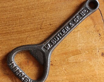 Vintage Cast Iron Beer Bottle Opener Keychain Style ~ Metal Antique Style Keyring Groomsmen Wedding Man Best Men Dad Gift - BUTLER & CO