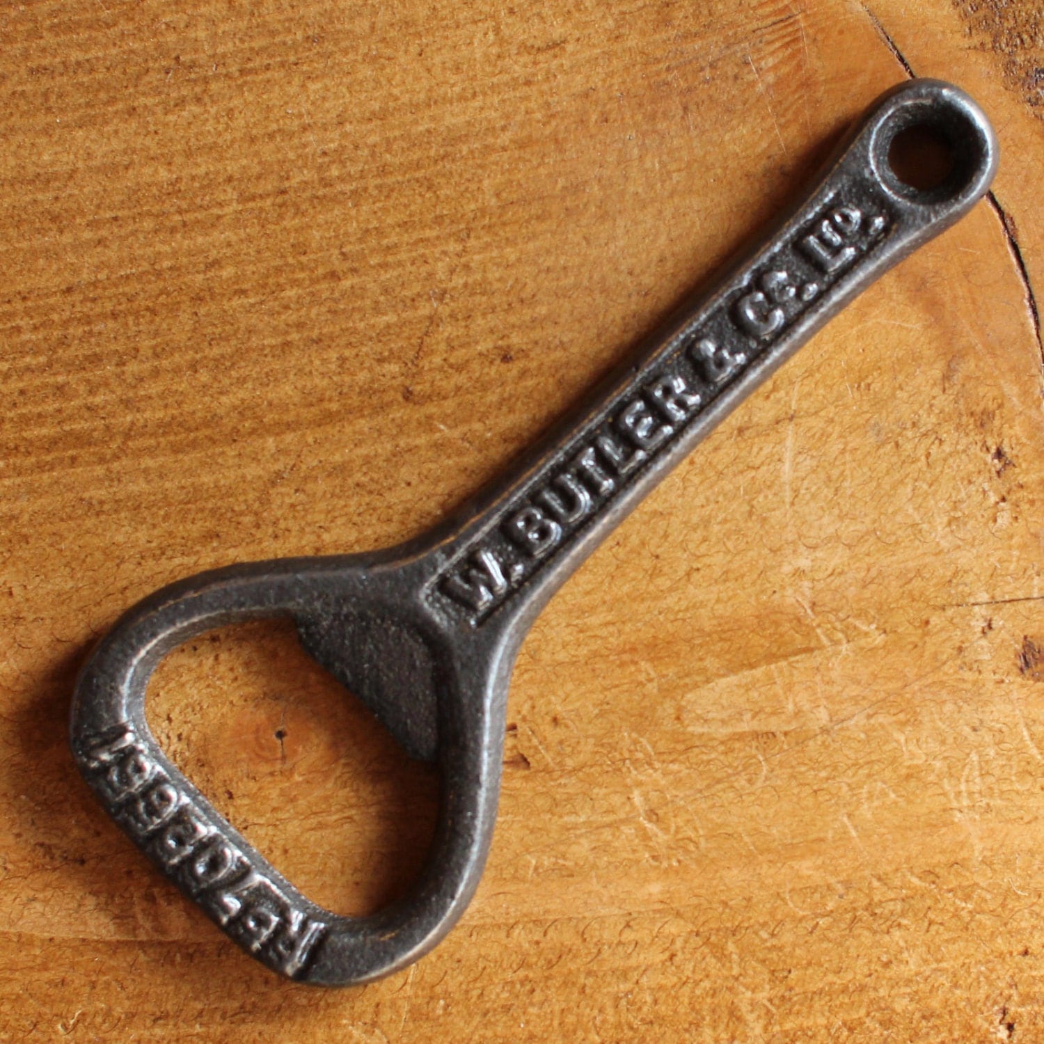 Vintage Cast Iron Beer Bottle Opener Keychain Style Metal