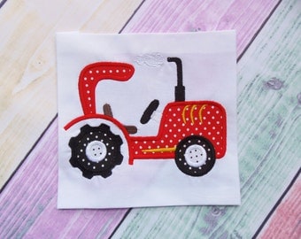 Tractor Applique Design. Farming vehicles machine embroidery design. Boys applique design. Instant dowload embroidery file. Tractor 3 sizes.