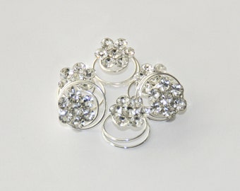 6 rhinestone of Curlies twists crystal