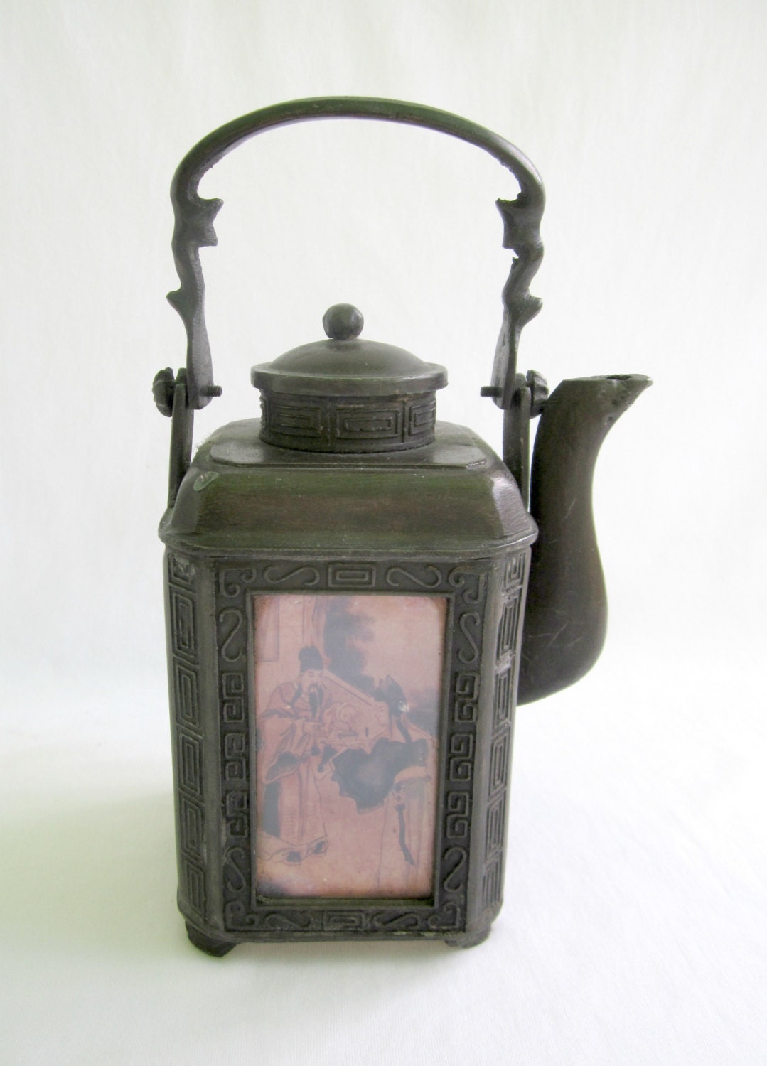 Chinese Tea Pot Antique Cast Iron Asian Japanese Kettle Rare Chinese Tea Pot Antique Cast Iron Asian Japanese Kettle Rare