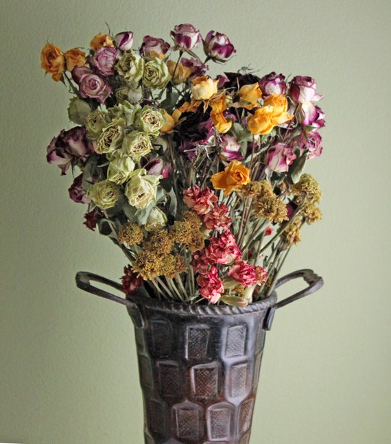 Vase. Tall Metal Vase with Handles. Vintage by AnythingDiscovered