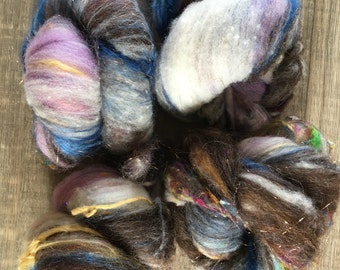 Dusk, Fiber Art Batt for spinning or felting, 3.1 ounces