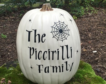 Personalized Family pumpkin decals, Family name, Halloween Decor, DIY decal kit, Front porch decor